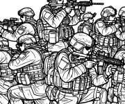 Coloriage Formation d'attaque