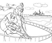 Coloriage Fr&eacute;gate de l'arm&eacute;e de mer
