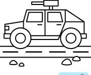 Coloriage Humvee de l'arm&eacute;e