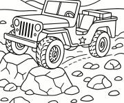 Coloriage Jeep de l'arm&eacute;e