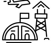 Coloriage et dessins gratuit La base militaire en &eacute;moji à imprimer