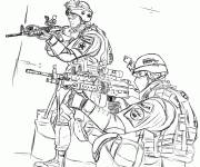 Coloriage Les soldats expert de l'arm&eacute;e