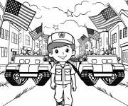 Coloriage Marche de l'arm&eacute;e patriotique