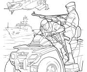 Coloriage Marine Corps en action