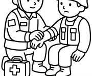 Coloriage M&eacute;decin de l'arm&eacute;e