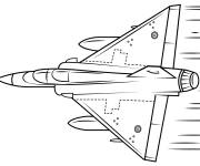 Coloriage et dessins gratuit Mirage 2000 fran&ccedil;aise à imprimer