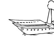 Coloriage et dessins gratuit Navire de l'arm&eacute;e à imprimer