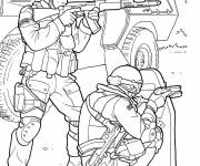 Coloriage Op&eacute;ration prise par la force sp&eacute;ciale de l'arm&eacute;e