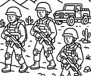 Coloriage Patrouille de l'arm&eacute;e de nuit