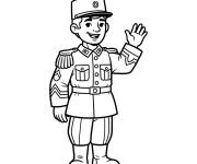 Coloriage Soldat de l'arm&eacute;e fran&ccedil;aise