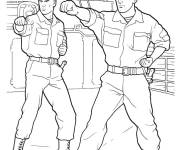 Coloriage Soldats dans le navire
