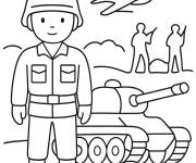 Coloriage Th&egrave;me de l'arm&eacute;e