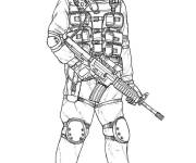 Coloriage et dessins gratuit Uniforme de soldat de l'arm&eacute;e à imprimer