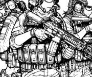 Coloriage Unit&eacute; sp&eacute;ciale de l'arm&eacute;e