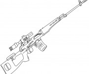 Coloriage Fusil de Chasse