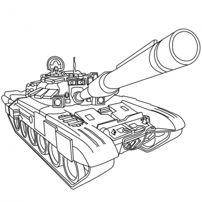 Coloriage Tank militaire dessin gratuit à imprimer tank militaire