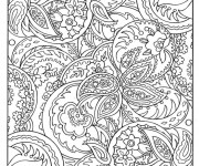 Coloriage et dessins gratuit Art Thérapie décoré à imprimer