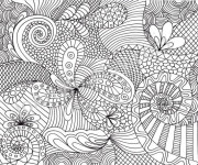 Coloriage et dessins gratuit Art Thérapie pour se détendre à imprimer