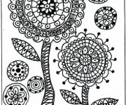 Coloriage Fleur Art Anti-Stress