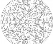 Coloriage Mandala Abstrait pour se détendre