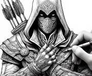 Coloriage Arno Assassin's Creed pour adulte