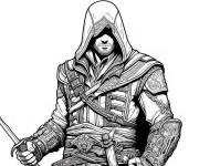 Coloriage Arno d'Assassin's Creed pour enfants