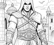 Coloriage Assassin's Creed jeu populaire