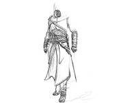 Coloriage et dessins gratuit Assassin's Creed r&eacute;aliste à imprimer
