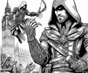 Coloriage Assassin's Creed sur ordi