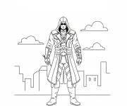 Coloriage Assassin simple d'Assassin's Creed