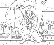 Coloriage Aveline de grandpr&eacute; d'Assassin's Creed en contour