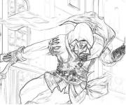 Coloriage Combat Assassin's Creed