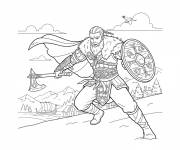 Coloriage Eivor d'Assassin's Creed en action