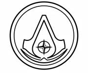 Coloriage Embl&egrave;me simple d'Assassin's Creed