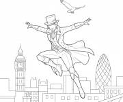 Coloriage Evie Frye en saut d'Assassin's Creed