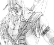 Coloriage H&eacute;ros cach&eacute; de Assassin's Creed