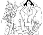 Coloriage Homme et femme de Assassin's Creed