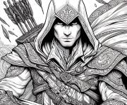 Coloriage Illustration personnage Assassin's Creed