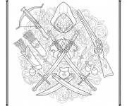 Coloriage L'Arsenal de l'Assassin