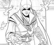Coloriage L'assassin dans le ch&acirc;teau de Assassin's Creed