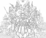 Coloriage La Fraternit&eacute; des H&eacute;ros dans Assassin's Creed