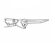 Coloriage Lame cach&eacute;e simple d'Assassin's Creed