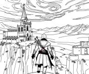Coloriage Paysage du jeu Assassin's Creed