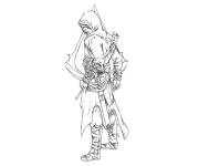 Coloriage et dessins gratuit Profile d'assassin de Assassin's Creed à imprimer