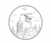 Coloriage Sc&egrave;ne de saut de la foi d'Assassin's Creed