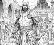 Coloriage Un adversaire templier d'Assassin's Creed