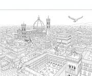 Coloriage Une ville de l'&eacute;poque d'Assassin's Creed