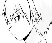 Coloriage Akabane Karuma vue de gauche