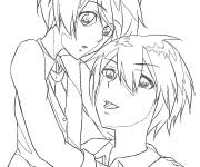 Coloriage Assassination Classroom Akabane et Shiota