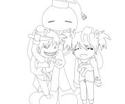 Coloriage Chibi Koro Sensei, Karma et Nagisa
